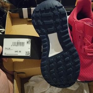 Adidas Duramo Pink with blue side stripe